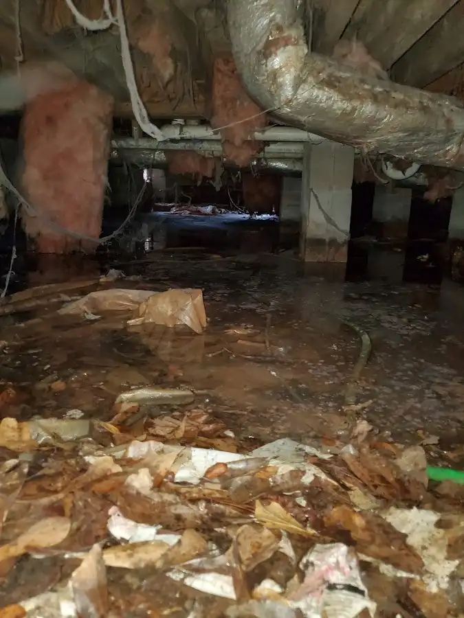 Crawl space flood assessment for Commercial Water Damage Restoration in Fort Edward